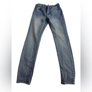 Fashion Nova Distressed Skinny Jeans in Washed Blue